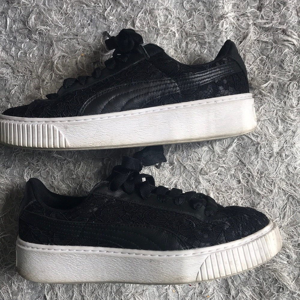 Puma Women’s Basket Classic Floral Lace platform